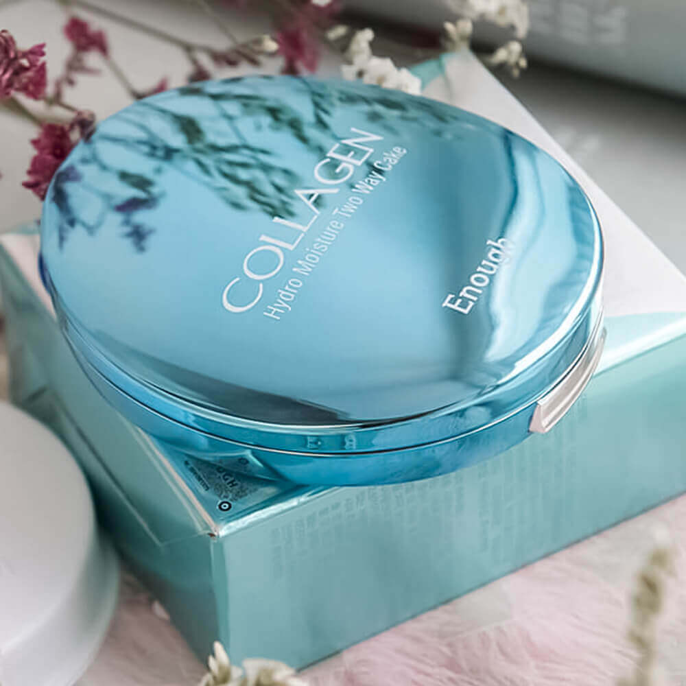 Увлажняющая коллагеновая пудра со сменным блоком Enough Collagen Hydro Moisture Two Way Cake SPF25 PA++