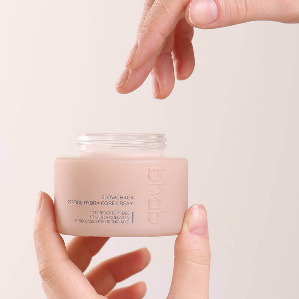 Увлажняющий крем с экстрактом гриба чага и пептидами bhab Slowchaga Peptide Hydra Core Cream