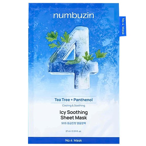 Охлаждающая тканевая маска с центеллой numbuzin No.4 Icy Soothing Sheet Mask
