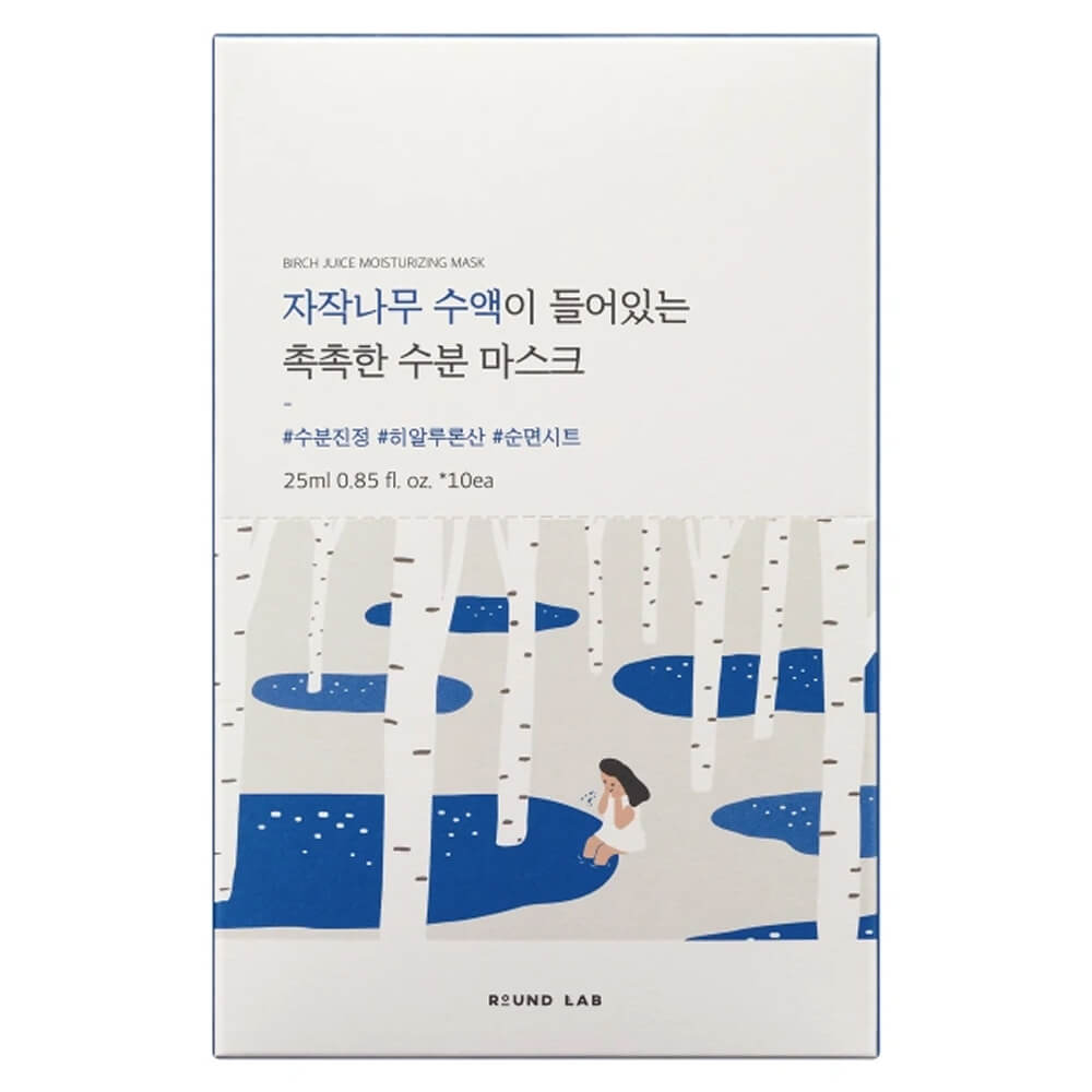 КОРОБКА Увлажняющая маска с берёзовым соком Round Lab Birch Juice Moisturizing Mask