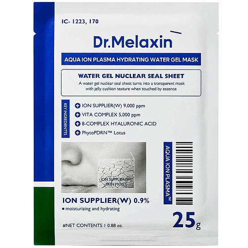 Ультраувлажняющая маска с аква-ионной плазмой Dr.Melaxin Aqua Ion Plasma Water Gel Mask