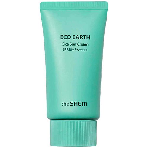 Солнцезащитный крем для чувствительной кожи The Saem Eco Earth Cica Sun Cream SPF50+ PA++++
