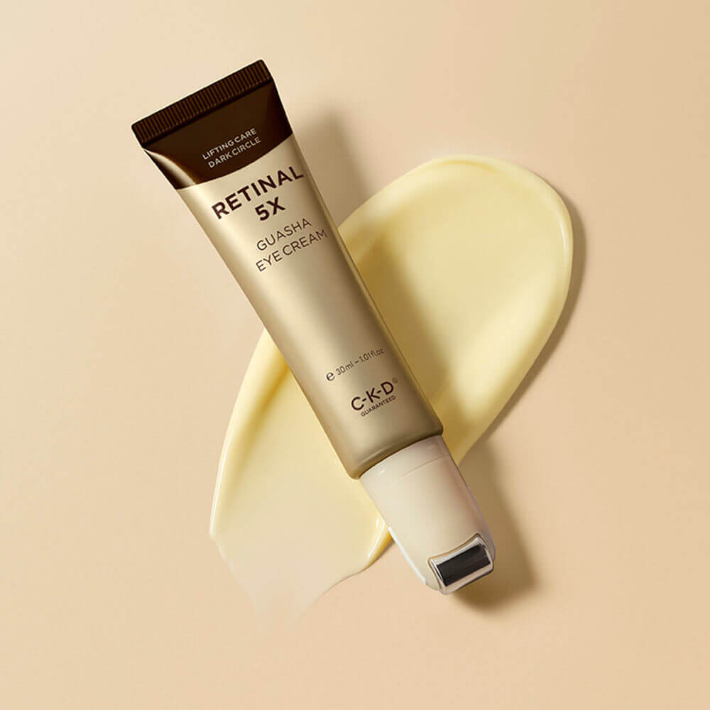 Омолаживающий крем для век с роликовым массажёром CKD Retinal 5X Guasha Eye Cream