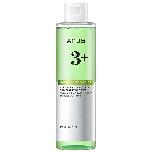 Тоник с 3% азелаиновой кислоты и центеллой Anua Azelaic Acid 3 Cica Skin Clarifying Toner