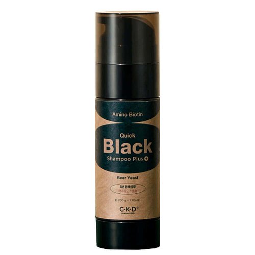 Увлажняющий оттеночный шампунь для тёмных волос CKD Amino Biotin Quick Black Shampoo Plus