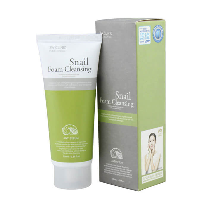 Очищающие пенки для умывания 3W CLINIC Foam Cleansing - Snail