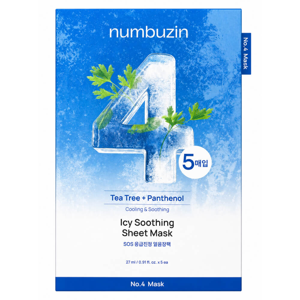 КОРОБКА Охлаждающая тканевая маска с центеллой numbuzin No.4 Icy Soothing Sheet Mask