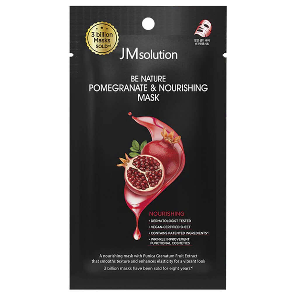 Тканевая маска с экстрактом граната JMsolution Be Nature Pomegranate & Nourishing Mask