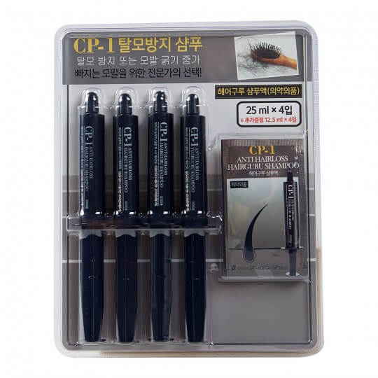 Шампунь для профилактики и лечения выпадения волос Esthetic House CP-1 Anti Hairloss Hairguru Shampoo - Набор шампуней (4 шприца по 25 мл + 4 саше по 12,5 мл)