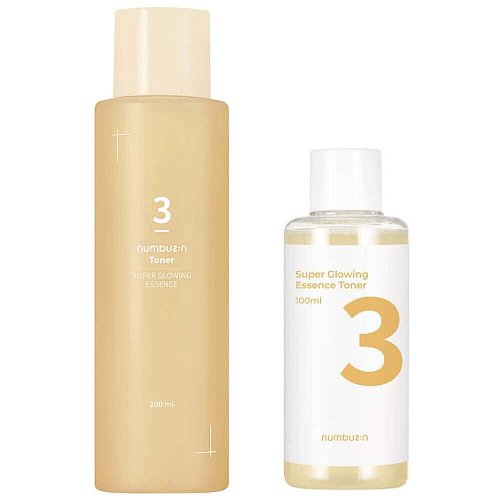 Выравнивающий тонер-эссенция для сияния кожи numbuzin No.3 Super Glowing Essence Toner