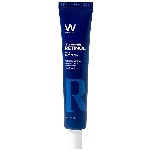 Омолаживающий крем с ретинолом и центеллой Wonjin Effect Eye&Face Cica Barrier Retinol Cream