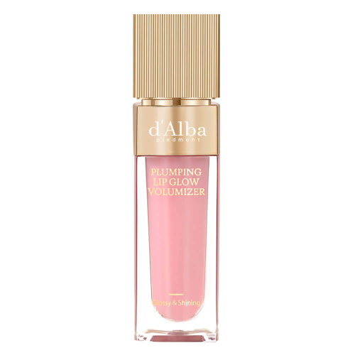 Оттеночный блеск-плампер для губ d'Alba Plumping Lip Glow Mood Volumizer Feeble Pink