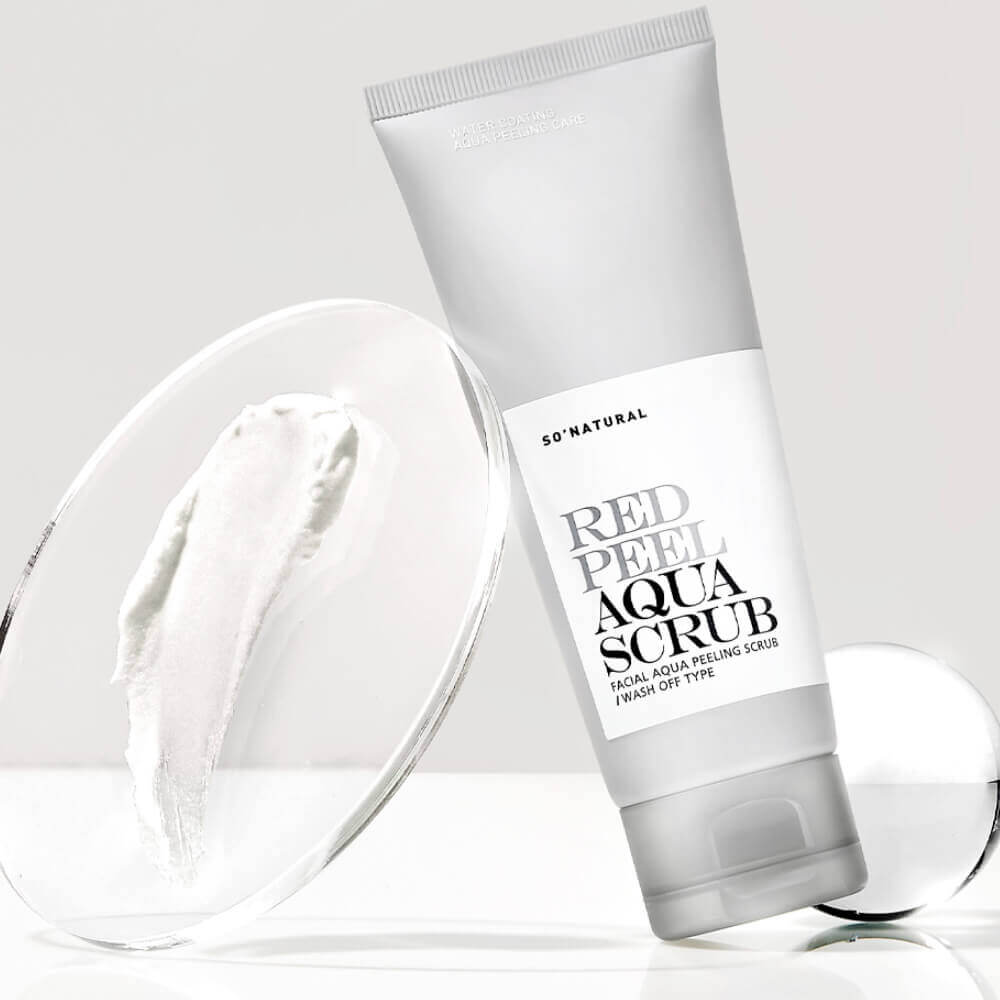 Кислотный пилинг-скраб для лица So Natural Red Peel Aqua Scrub