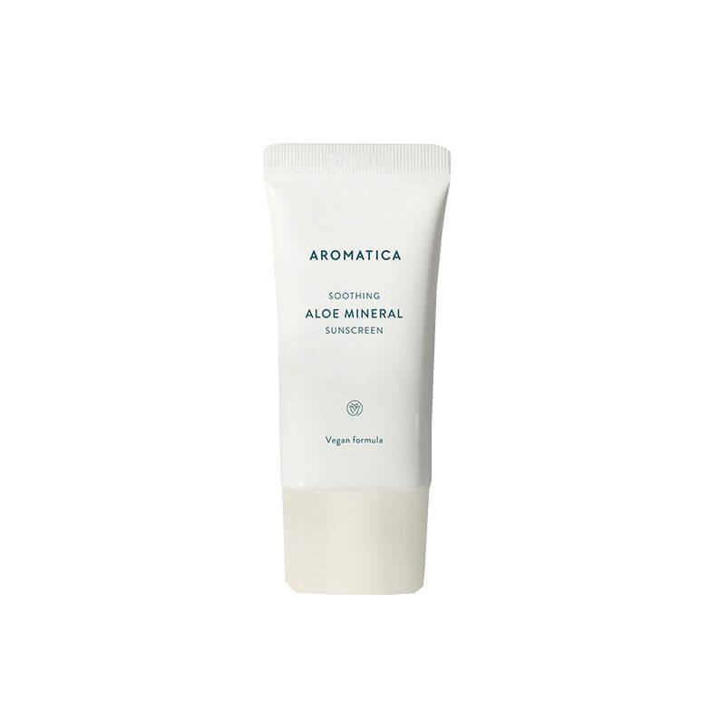 Веганский солнцезащитный крем с алоэ Aromatica Aloe Mineral Sunscreen SPF50/PA++++