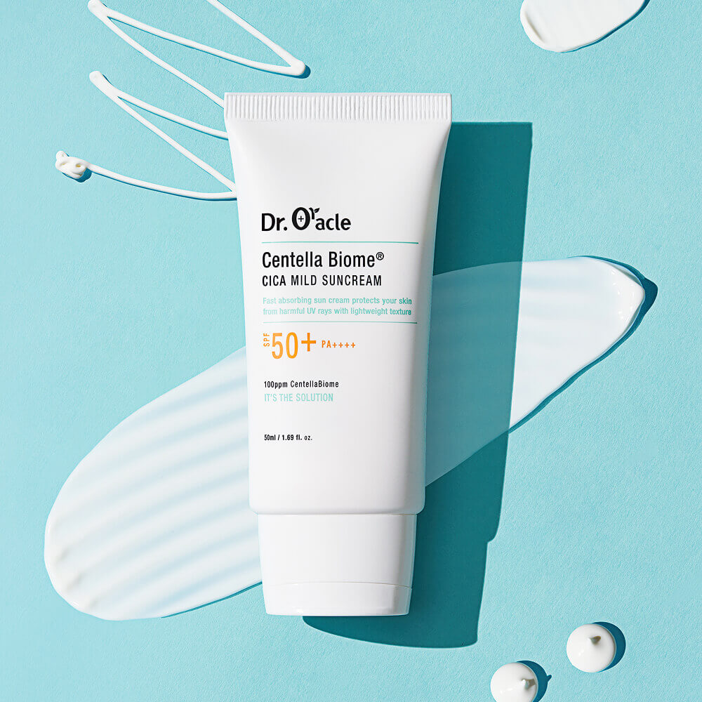 Солнцезащитный крем для чувствительной кожи Dr.Oracle Centella Biome Cica Mild Suncream SPF50+ PA++++