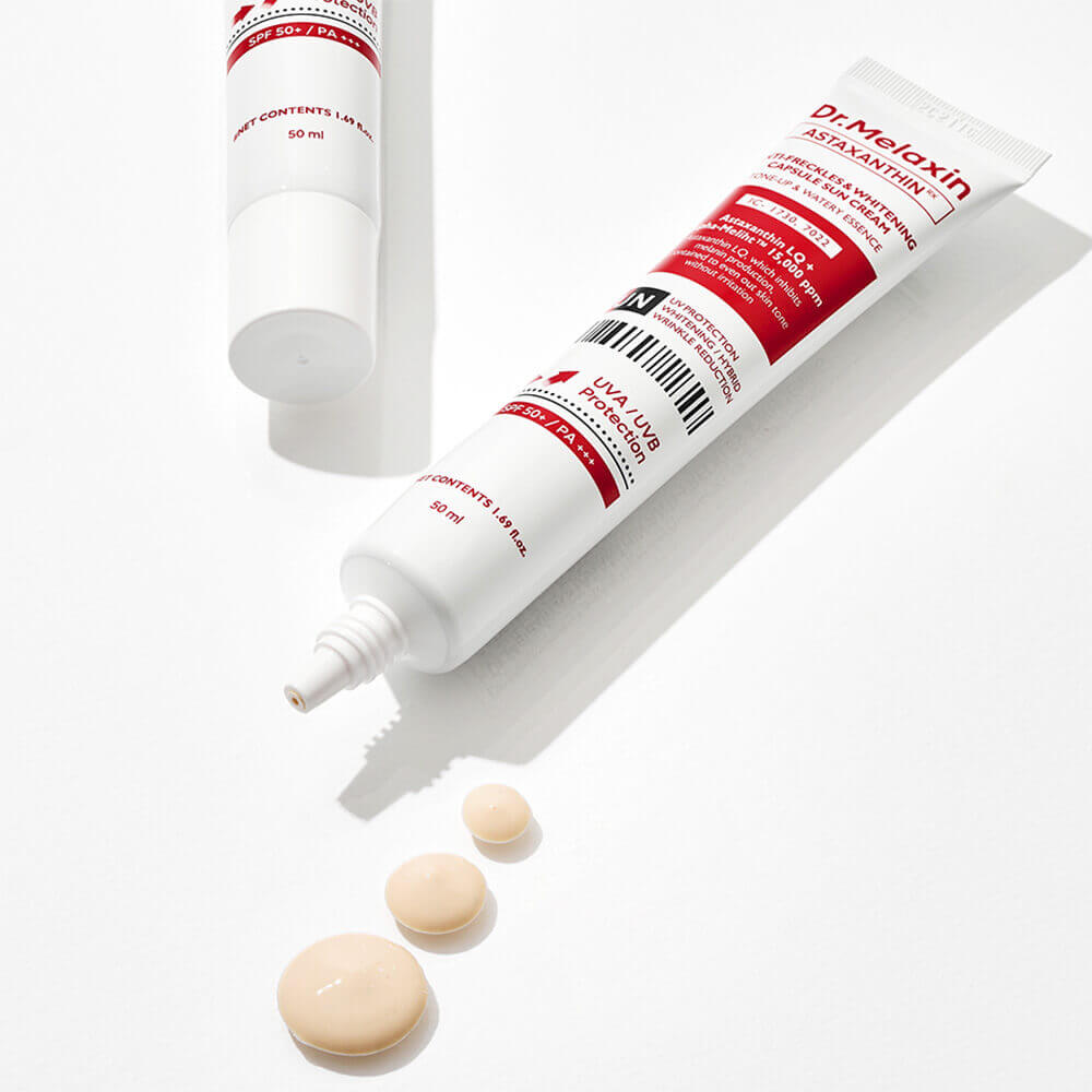Солнцезащитный крем Dr.Melaxin Astaxanthin Anti-Freckles&Whitening Capsule Sun Cream SPF50+ PA+++