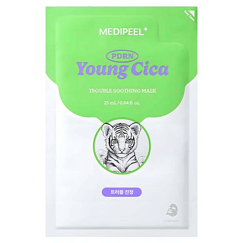 Успокаивающая маска с центеллой и ПДРН MEDIPEEL Young Cica PDRN Trouble Soothing Mask