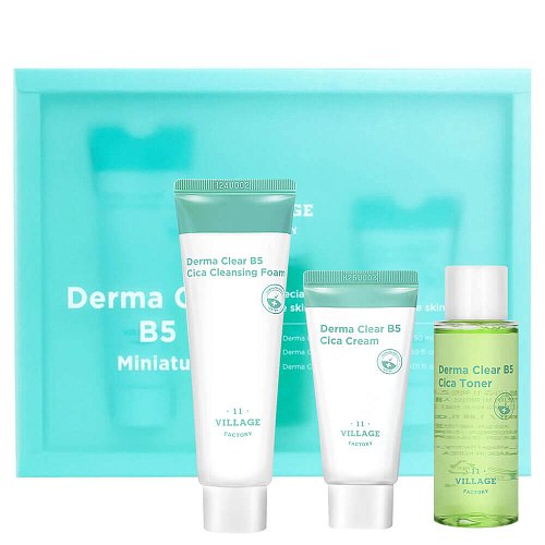 Набор миниатюр для чувствительной кожи Village 11 Factory Derma Clear B5 Cica Miniature Set