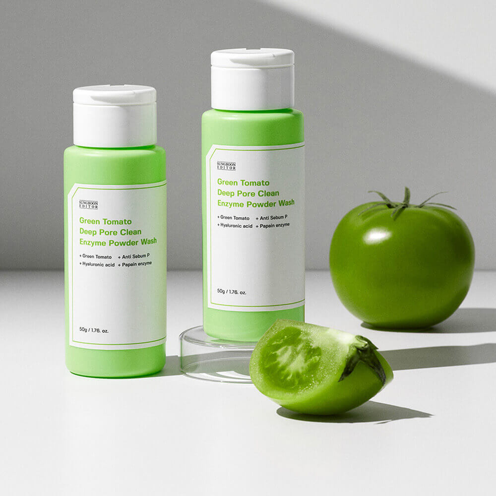 Энзимная пудра для очищения пор Sungboon Editor Green Tomato Deep Pore Clean Enzyme Powder Wash
