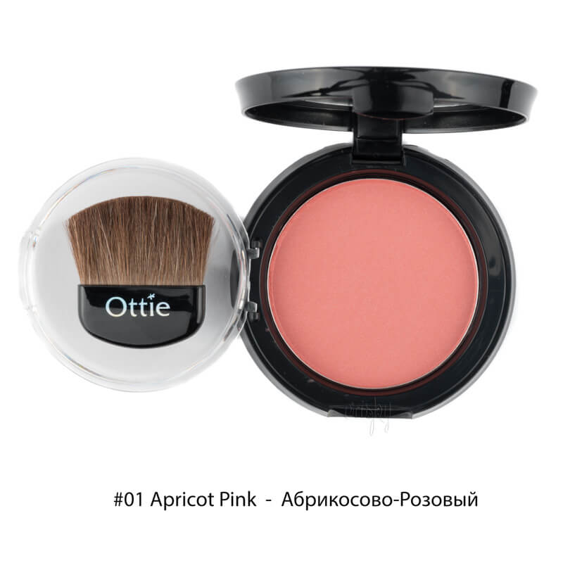 Компактные румяна с легким мерцанием Ottie Lovely Blusher
