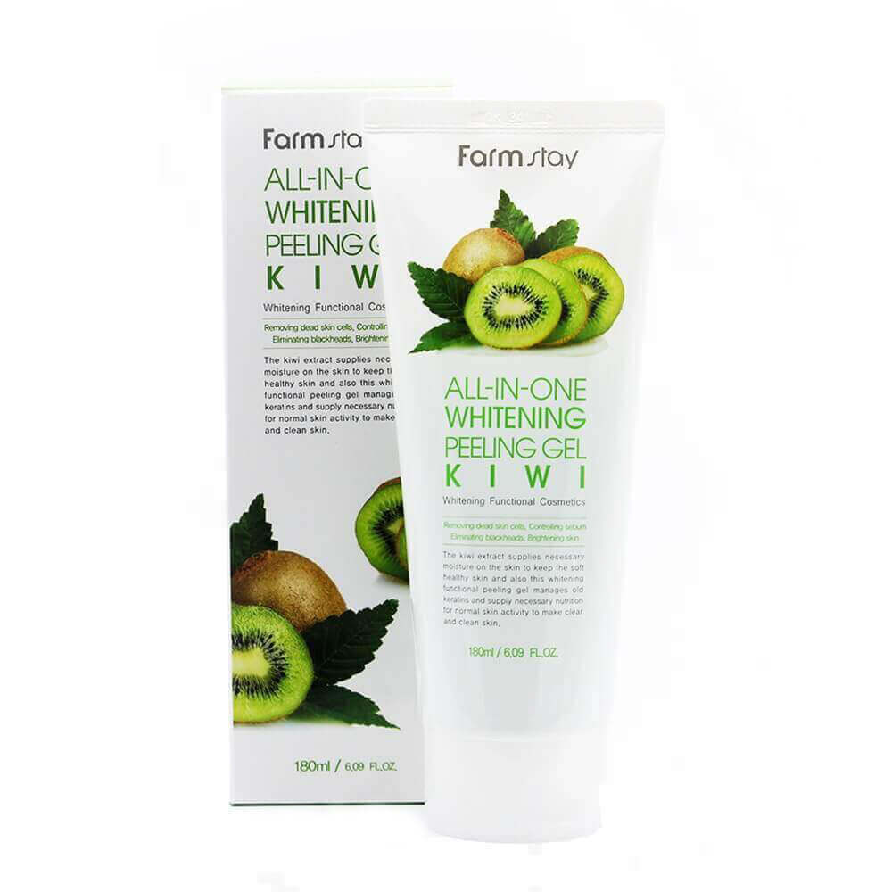 Осветляющий пилинг-гель с экстрактом киви FarmStay All-In-One Whitening Peeling Gel Kiwi