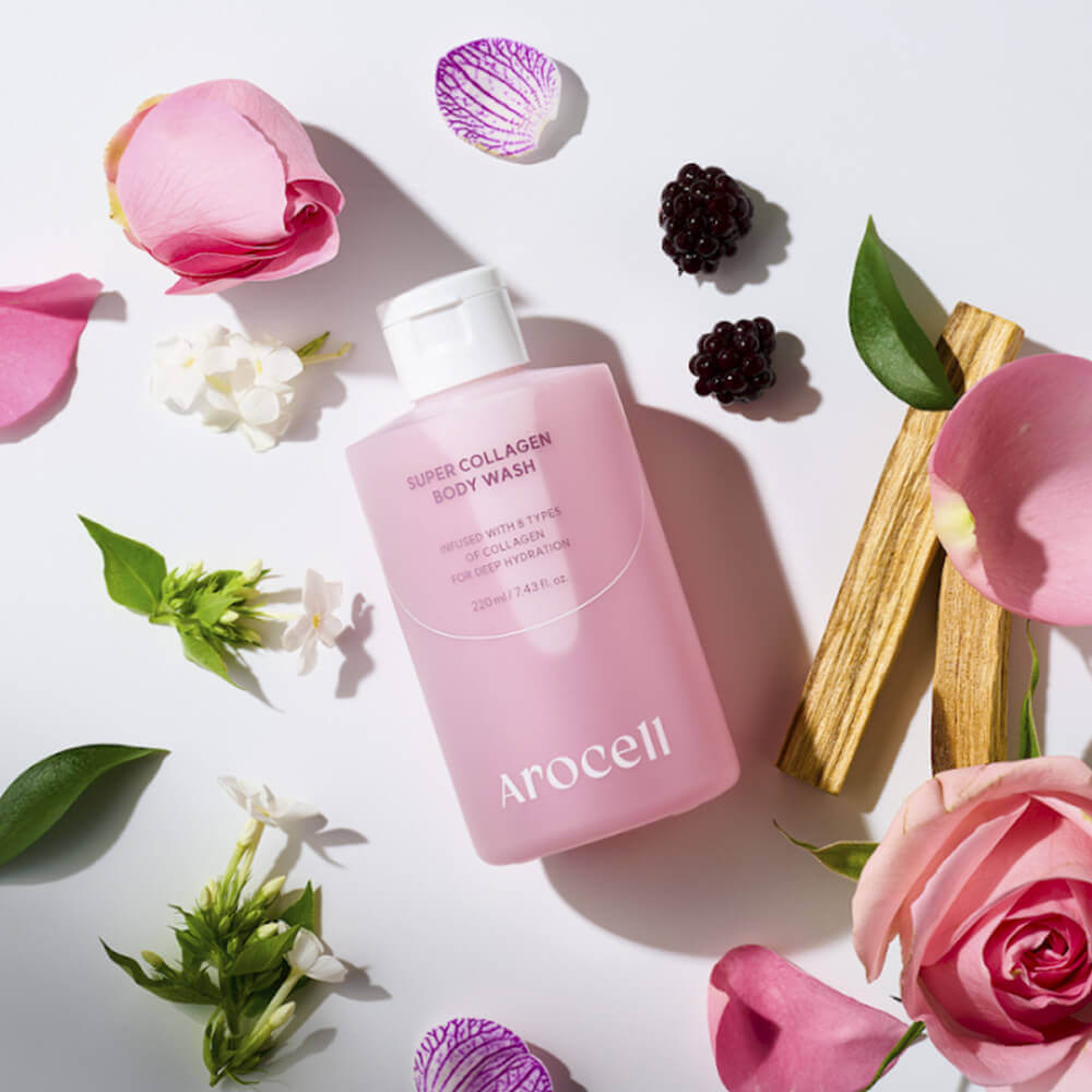 Увлажняющий гель для душа с коллагеном и ПДРН Arocell Super Collagen Body Wash