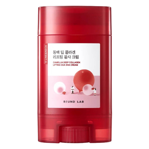 Лифтинг-крем для шеи и овала лица с камелией Round Lab Camellia Deep Collagen Lifting Gua Sha Cream