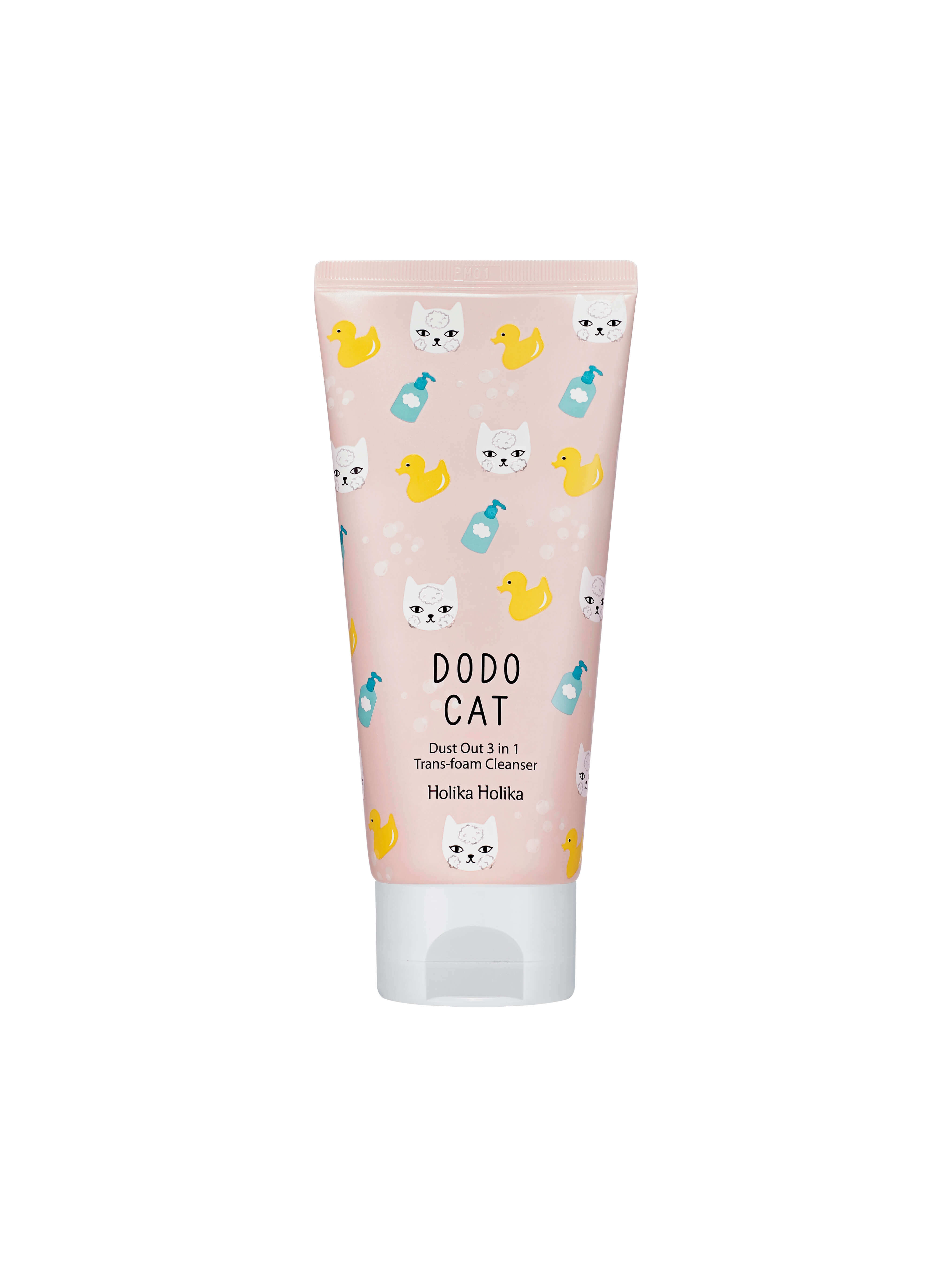 Очищающее средство 3-в-1 для жирной кожи Holika Holika Dust Out Dodo Cat 3-in-1 Trans Foam Cleanser