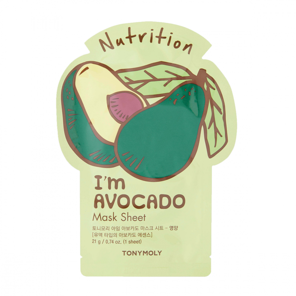 Тканевые маски Tony Moly I'm Real Mask Sheet Avocado - Авокадо