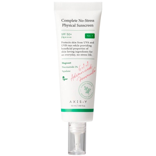 Лёгкий минеральный санскрин AXIS-Y Complete No-Stress Physical Sunscreen V. 3 SPF50+ PA++++