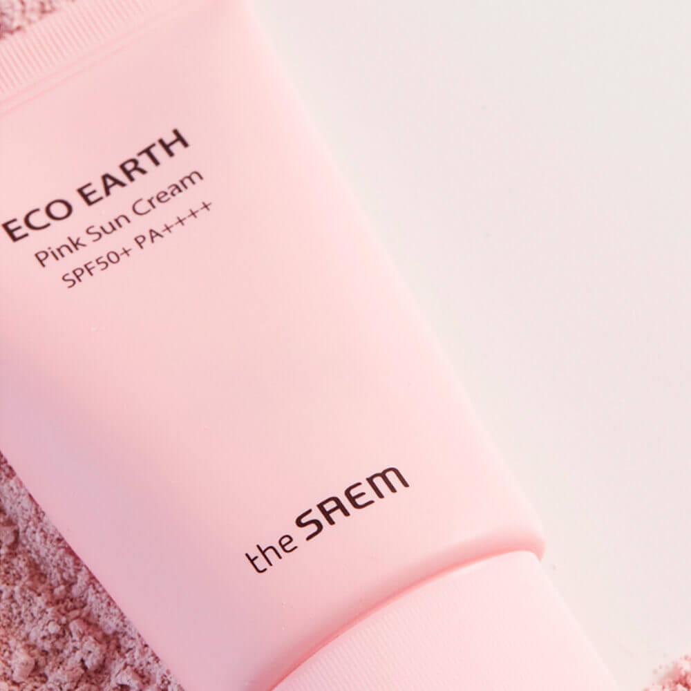 Солнцезащитный крем для проблемной кожи The Saem Sun Eco Earth Pink Sun Cream SPF50+ PA++++