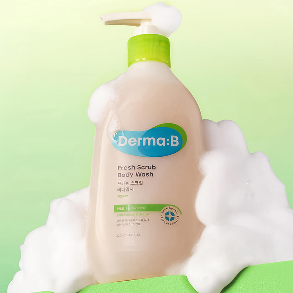 Ламеллярный освежающий гель-скраб для душа Derma:B Fresh Scrub Body Wash
