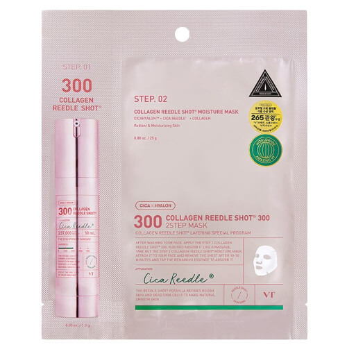 Интенсивная двухфазная маска с коллагеном VT Cosmetics Collagen Reedle Shot 300 2step Mask