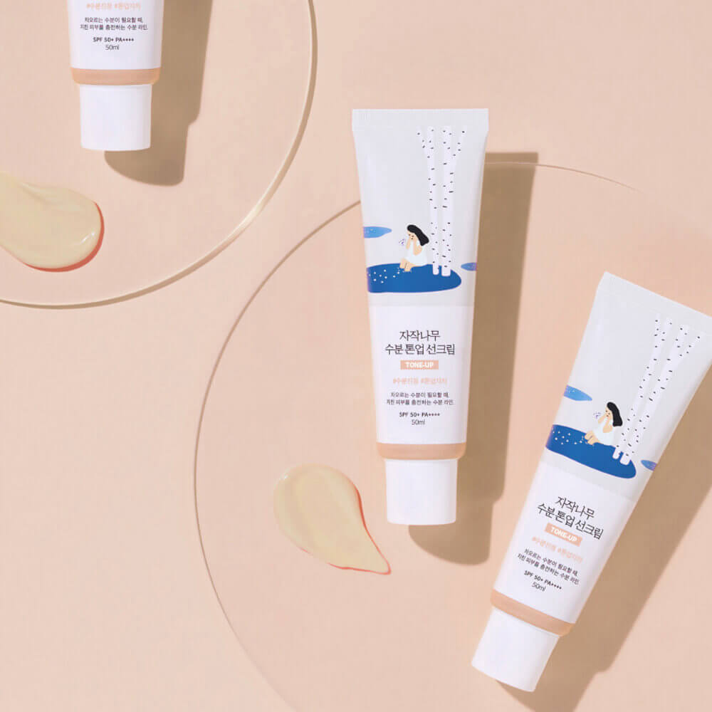 Тонирующий солнцезащитный крем Round Lab Birch Juice Moisturizing Tone-Up Sunscreen SPF50+ PA++++