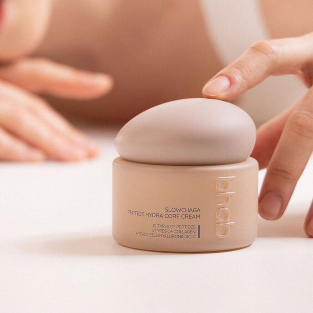 Увлажняющий крем с экстрактом гриба чага и пептидами bhab Slowchaga Peptide Hydra Core Cream