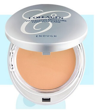Осветляющая пудра со сменным блоком Enough Collagen Whitening Moisture Two Way Cake SPF30 PA+++ - Тон 21