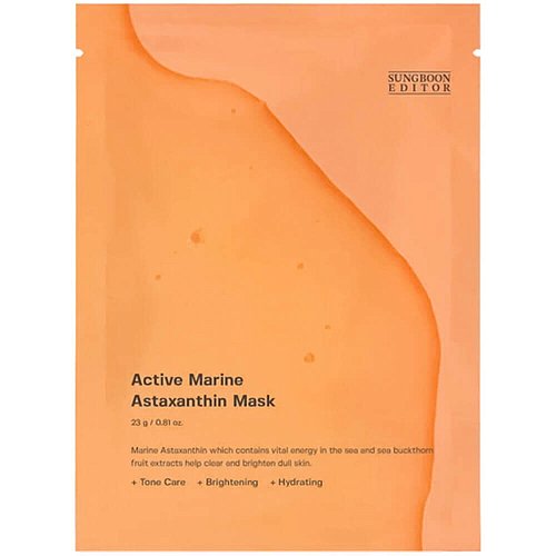 Тканевая маска против пигментации с астаксантином Sungboon Editor Active Marine Astaxanthin Mask