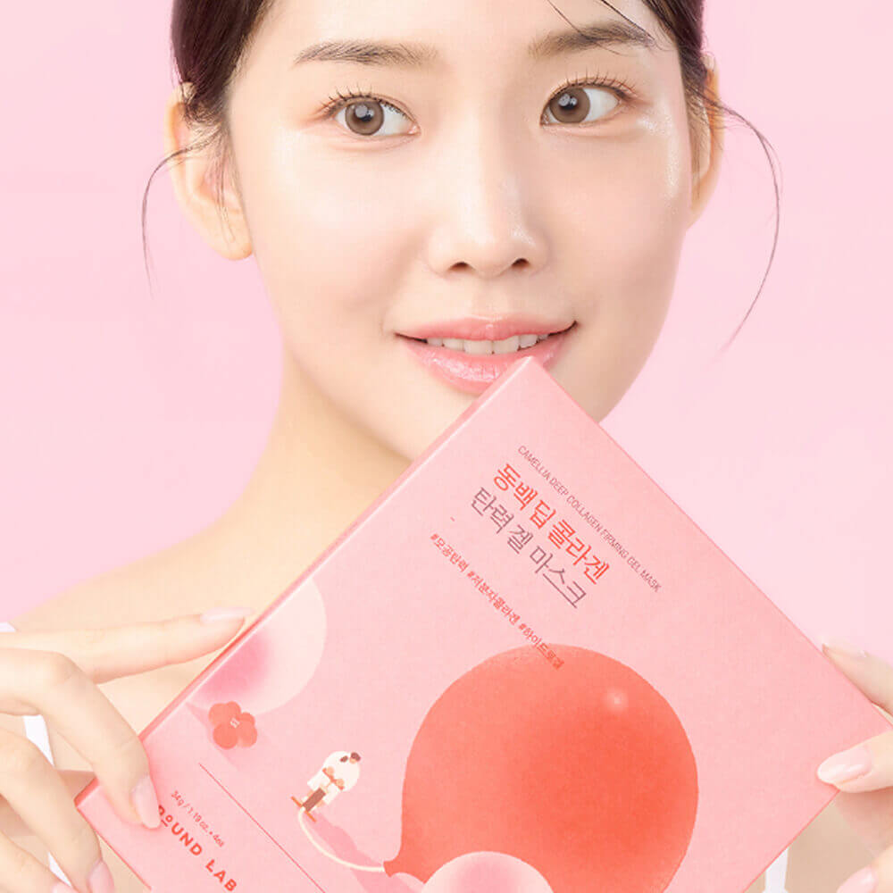 Укрепляющая гидрогелевая маска с камелией Round Lab Camellia Deep Collagen Firming Gel Mask