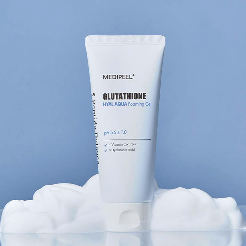 Гель для умывания MEDIPEEL Glutathione Hyal Aqua Foaming Gel Cleanser —  купить в Москве по цене 3300 рублей