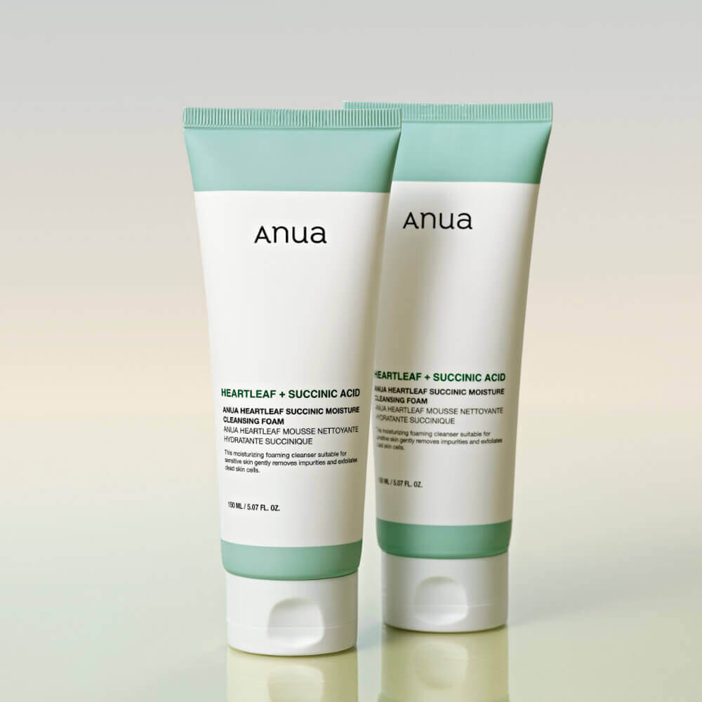 Гель-пенка для умывания с янтарной кислотой Anua Heartleaf Succinic Moisture Cleansing Foam