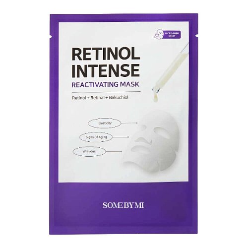 Антивозрастная тканевая маска с ретинолом и бакучиолом Some By Mi Retinol Intense Reactivating Mask