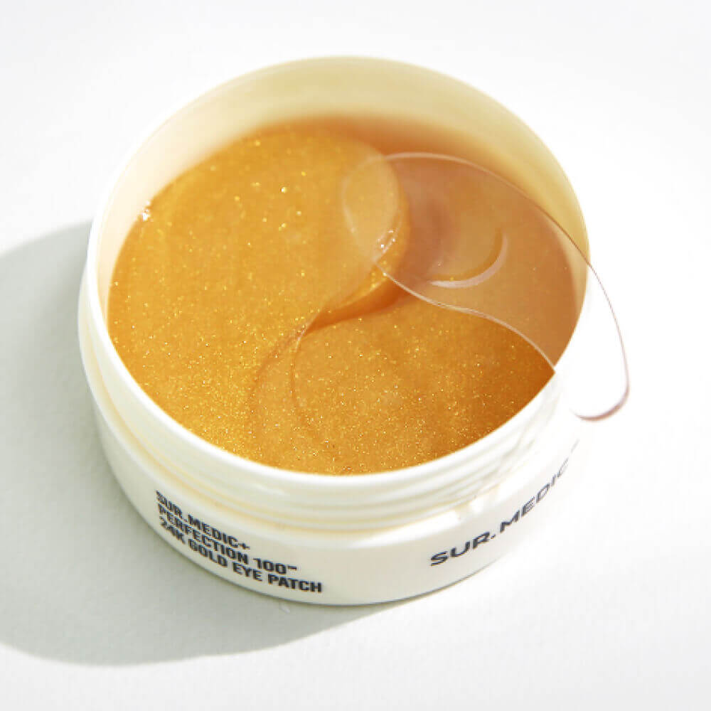 Ультратонкие гидрогелевые патчи для век с золотом SUR.MEDIC+ Perfection 100™ 24K Gold Eye Patch