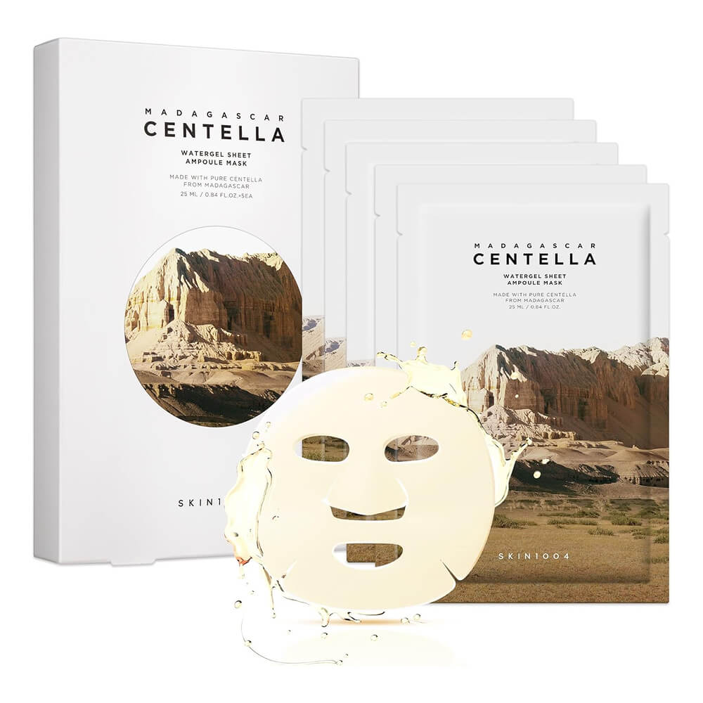 КОРОБКА Ампульная маска с 51% центеллы SKIN1004 Madagascar Centella Watergel Sheet Ampoule Mask