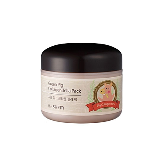 Гелевая лифтинг-маска с коллагеном The Saem Green Pig Collagen Jella Pack