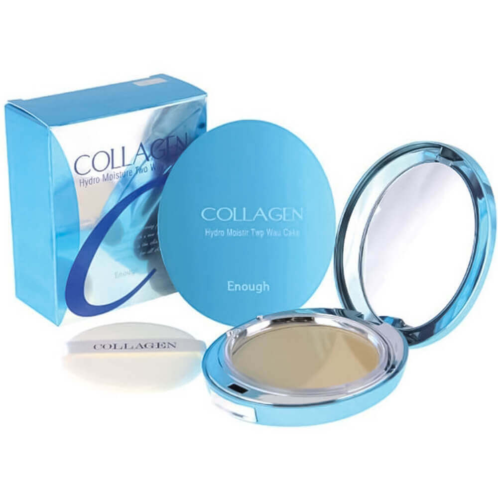 Увлажняющая коллагеновая пудра со сменным блоком Enough Collagen Hydro Moisture Two Way Cake SPF25 PA++