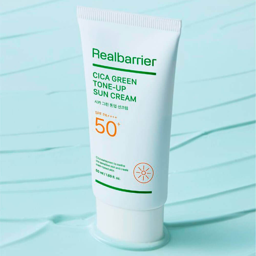Успокаивающий солнцезащитный крем Real Barrier Cica Green Tone-Up Sun Cream SPF50+ PA++++