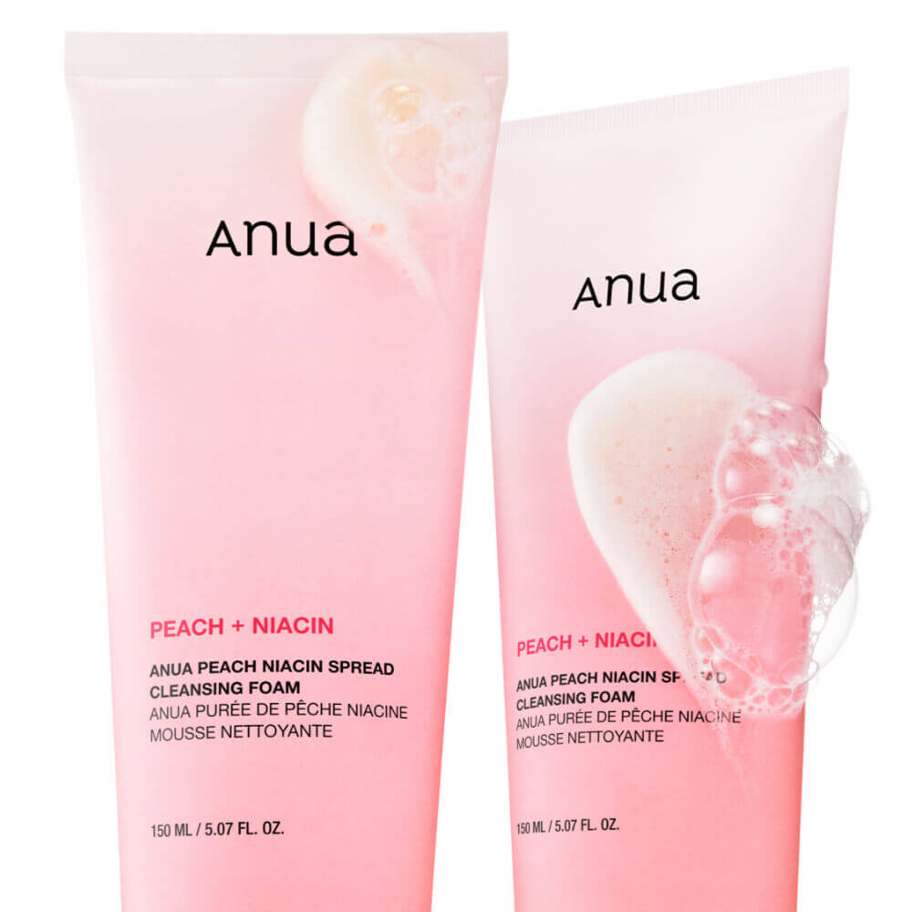 Пенка для умывания с ниацинамидом и персиком Anua Peach Niacin Spread Cleansing Foam