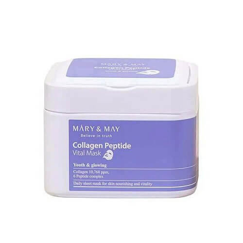 Набор увлажняющих лифтинг-масок c пептидами Mary&May Collagen Peptide Vital Mask