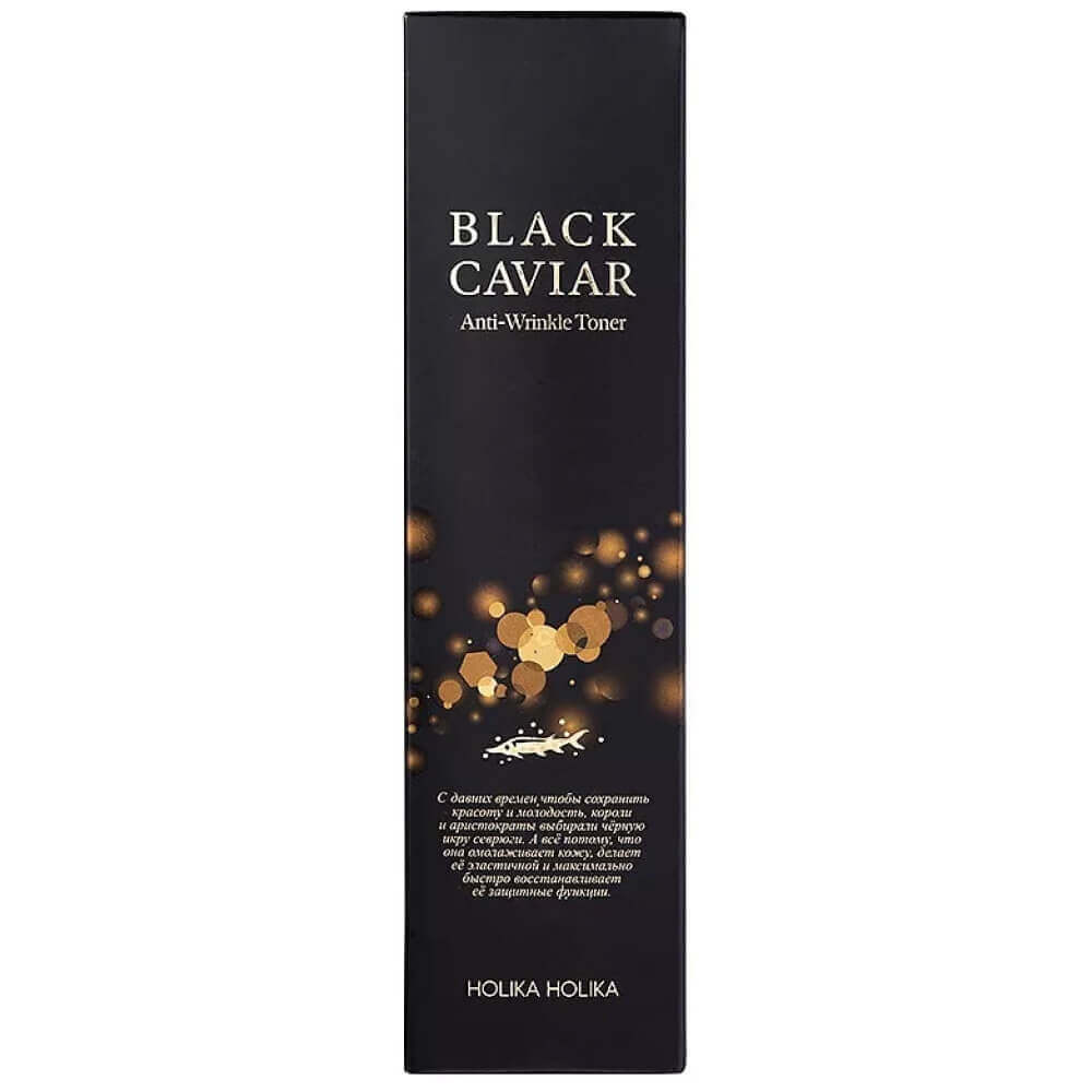 Омолаживающий тонер с экстрактом чёрной икры Holika Holika Black Caviar Anti-Wrinkle Toner