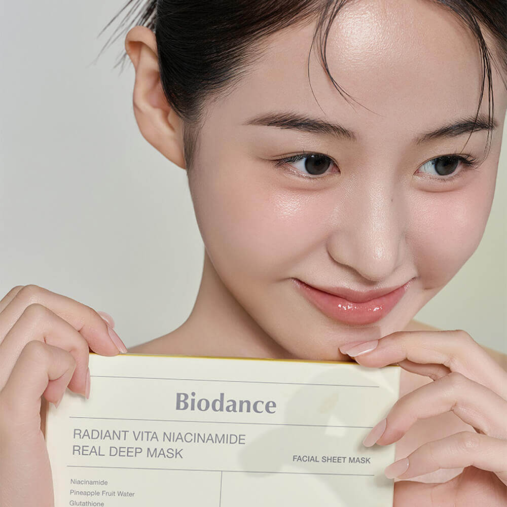Гидрогелевая маска с ниацинамидом для сияния кожи Biodance Radiant Vita Niacinamide Real Deep Mask